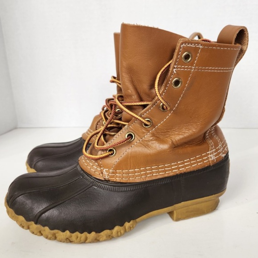 LL BEAN Duck Boot Womens Boots Leather Waterproof Boots Womens Winter Boot‎ sz 6